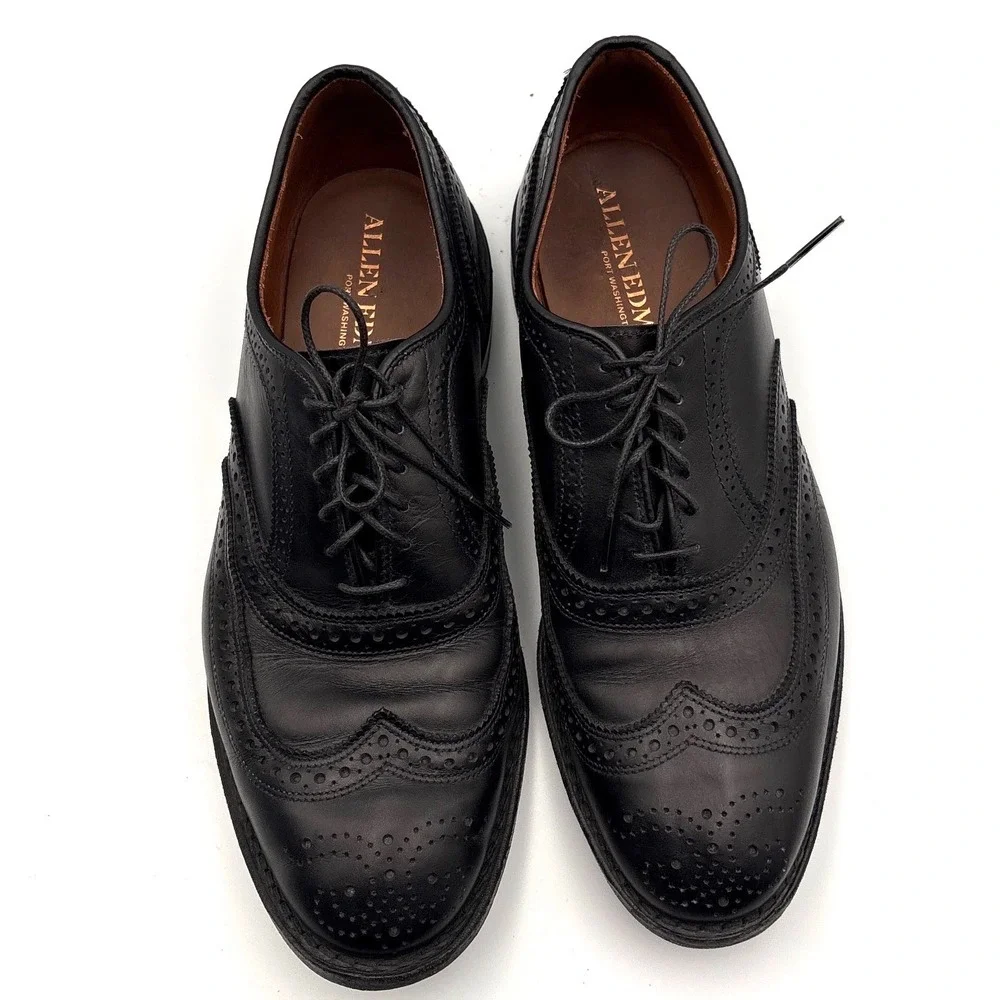 Allen Edmonds Mens McAllister Leather Wingtip Brogue Oxford Shoe 8.5 3E EEE Wide